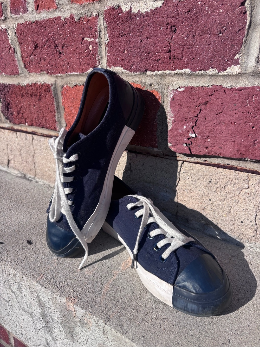 The Office of Angela Scott Navy Canvas Sneakers